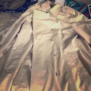 Tan trench coat